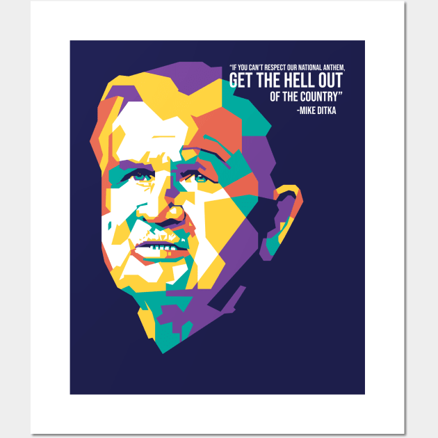 Mike Ditka On WPAP Wall Art by pentaShop